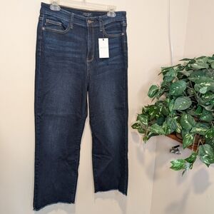 Judy Blue Dark Wash Wide Leg Raw Hem Jeans – Size 11/30 (NWT)